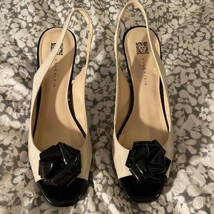 Anne Klein Bow Peep Toe Heels